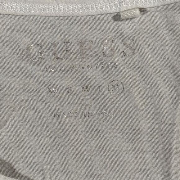 GUESS Be You Tiful White Shirt (Women's Size XL) Pink Rose • Beautiful - Picture 3 of 5